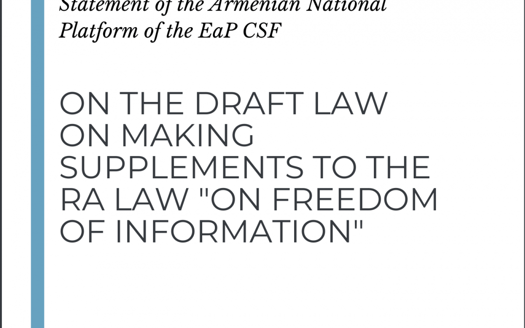 Armenian National Platform Statement on Freedom of Information