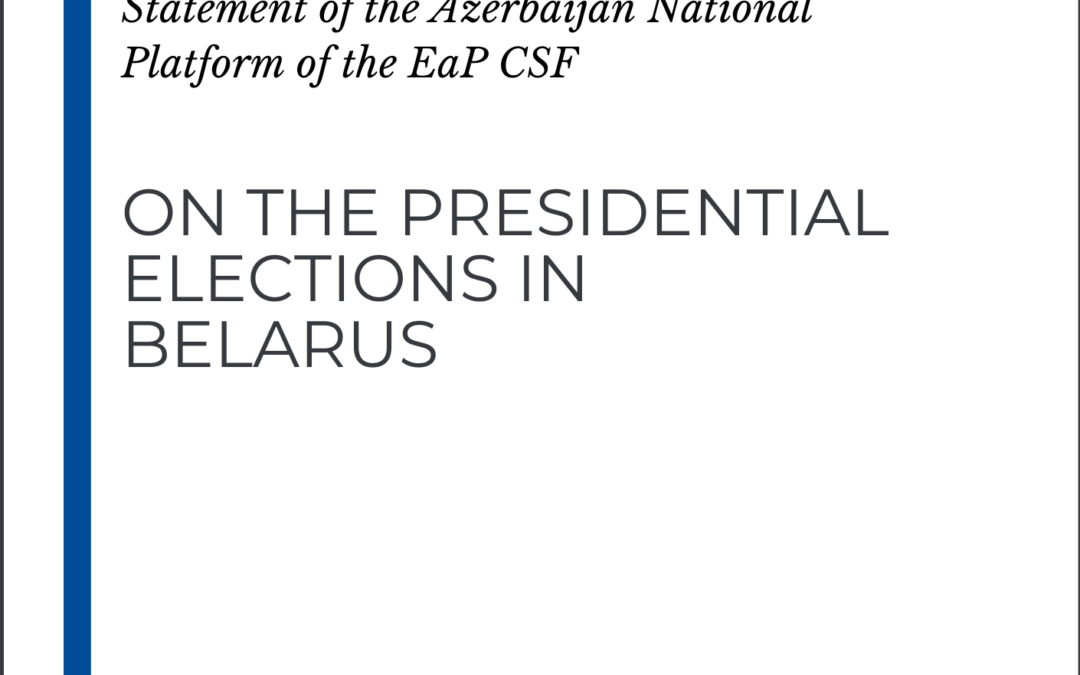 Azerbaijan National Platform Statement on the presidential elections in Belarus
