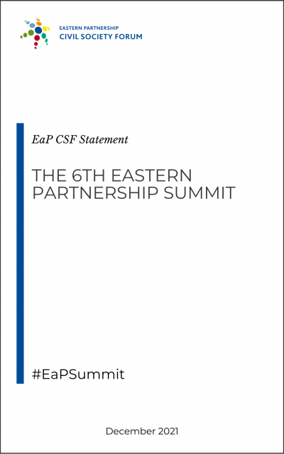 EaP CSF Statement on the 6th Eastern Partnership Summit, 15 December 2021