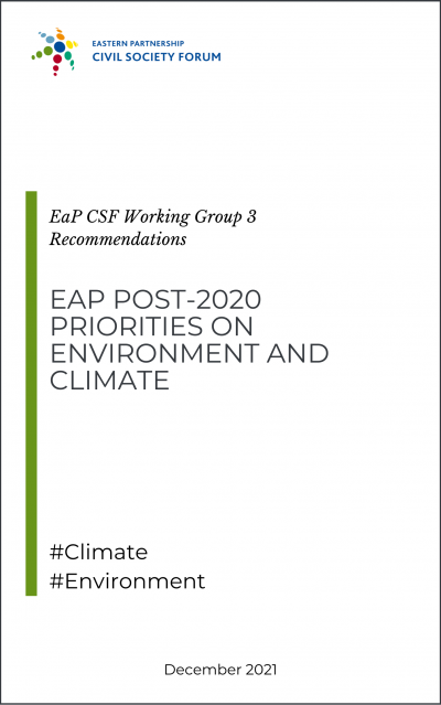 Working Group 3 recommendations on EaP post 2020 priorities on environment and climate