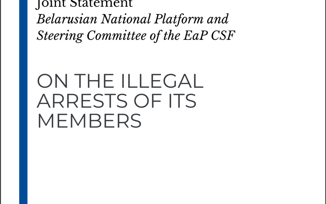 Joint statement of the Belarusian National Platform and the EaP CSF Steering Committee