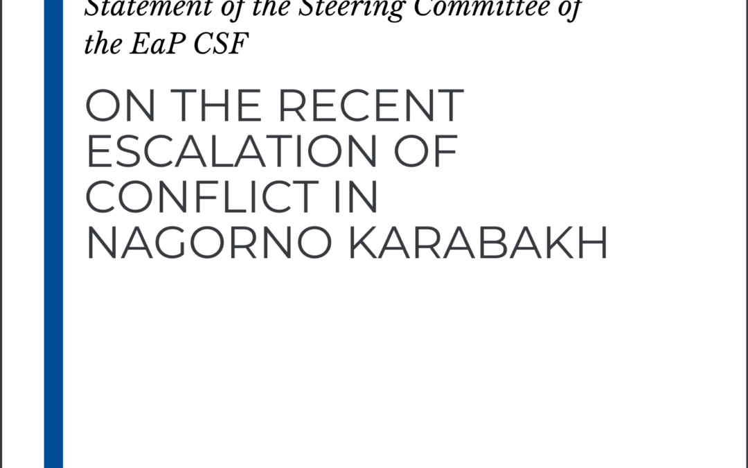 EaP CSF Steering Committee statement on the recent escalation of conflict in Nagorno Karabakh
