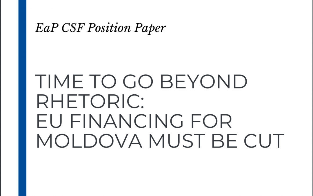 Time to Go Beyond Rhetoric: EU Financing for Moldova Must Be Cut