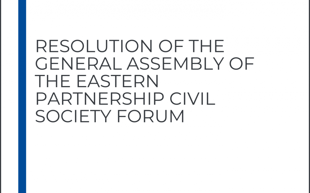 Resolution of the General Assembly of the Eastern Partnership Civil Society Forum